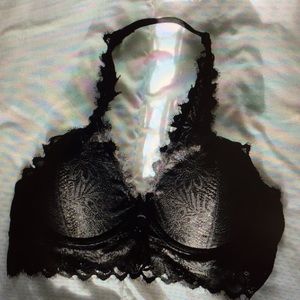 Black halter bralette